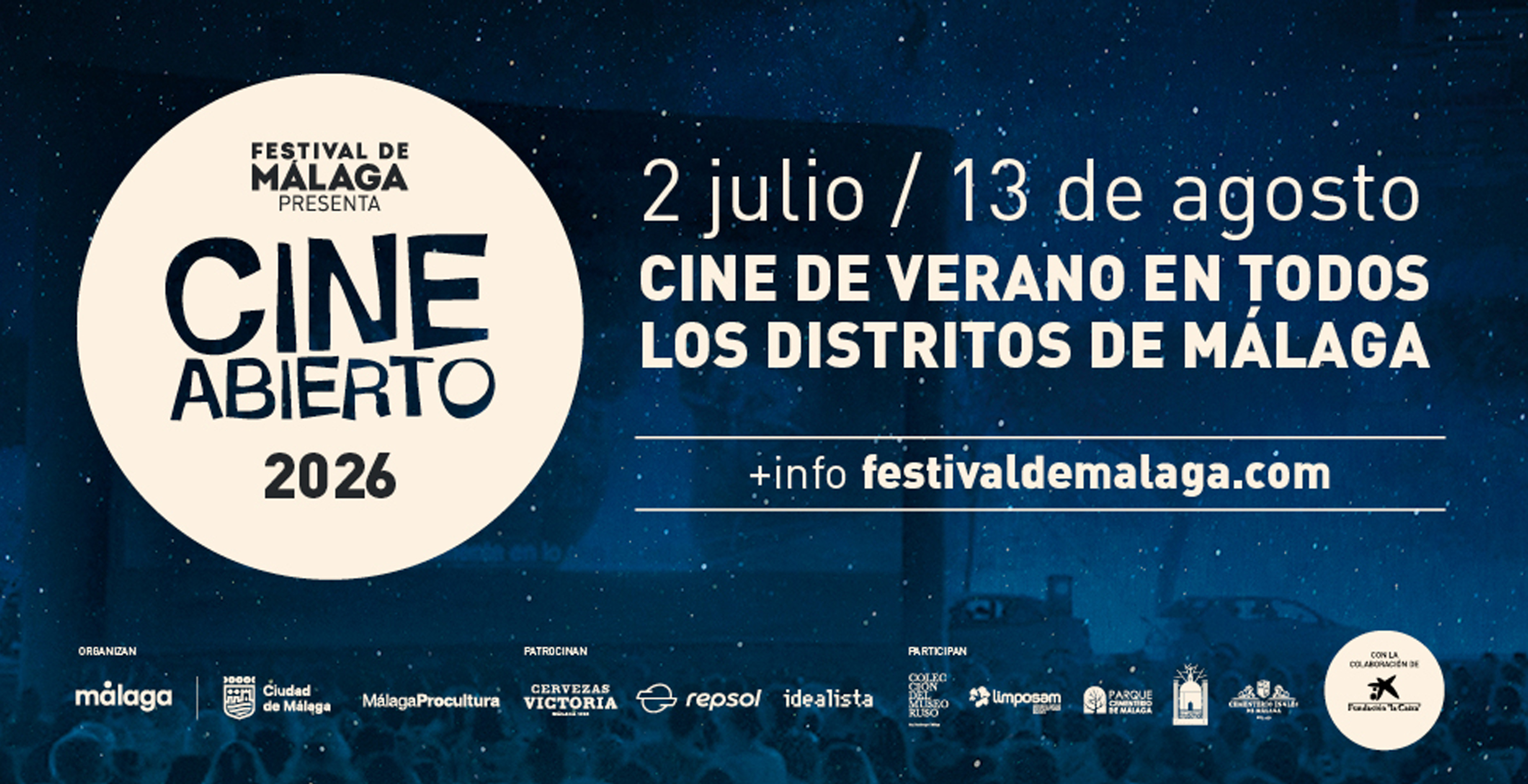 Cine bajo las estrellas: el verano más cinematográfico de Málaga en 2026
